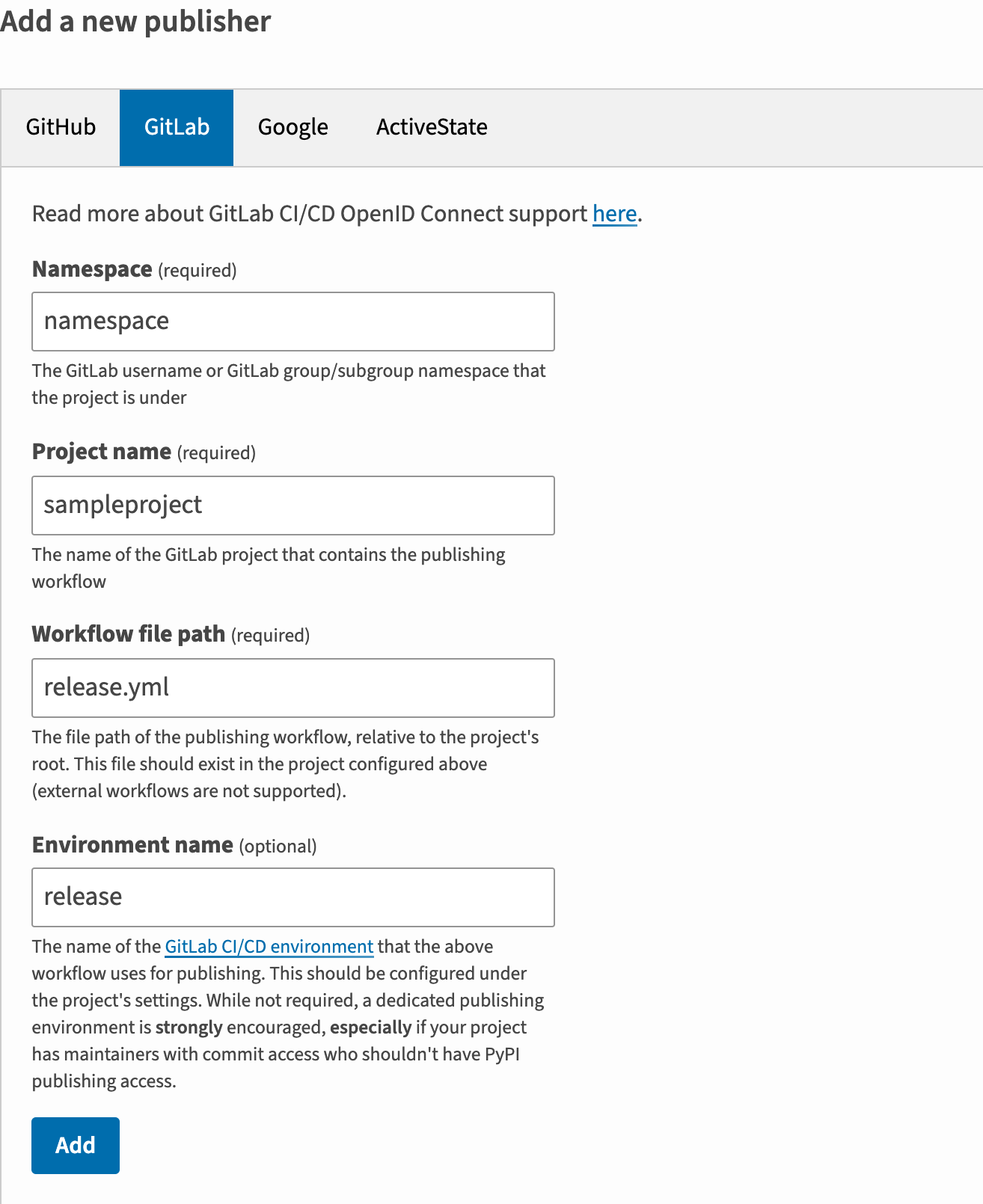 图片显示了新添加的 ActiveState 发布者