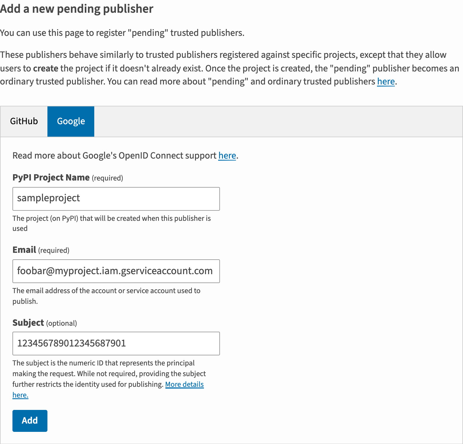 图片显示添加新的 Google Cloud 发布商